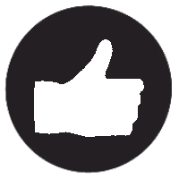 icon of thumbs up and stars